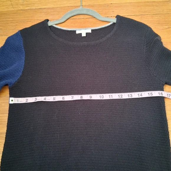 Lisa Todd Long Sleeve Assymetric Sweater Dress Chunky Knit Pocket Size Small - Picture 6 of 7